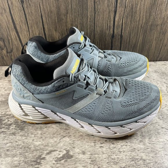 Hoka One One Mens Gaviota 2 1099717 LATH Gray Running Shoes Sneakers Size 8.5